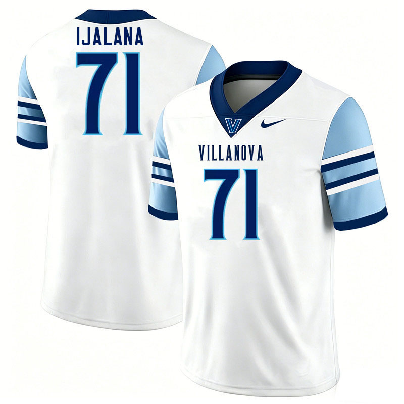 Villanova Wildcats #71 Ben Ijalana College Football Jerseys,Uniforms-White